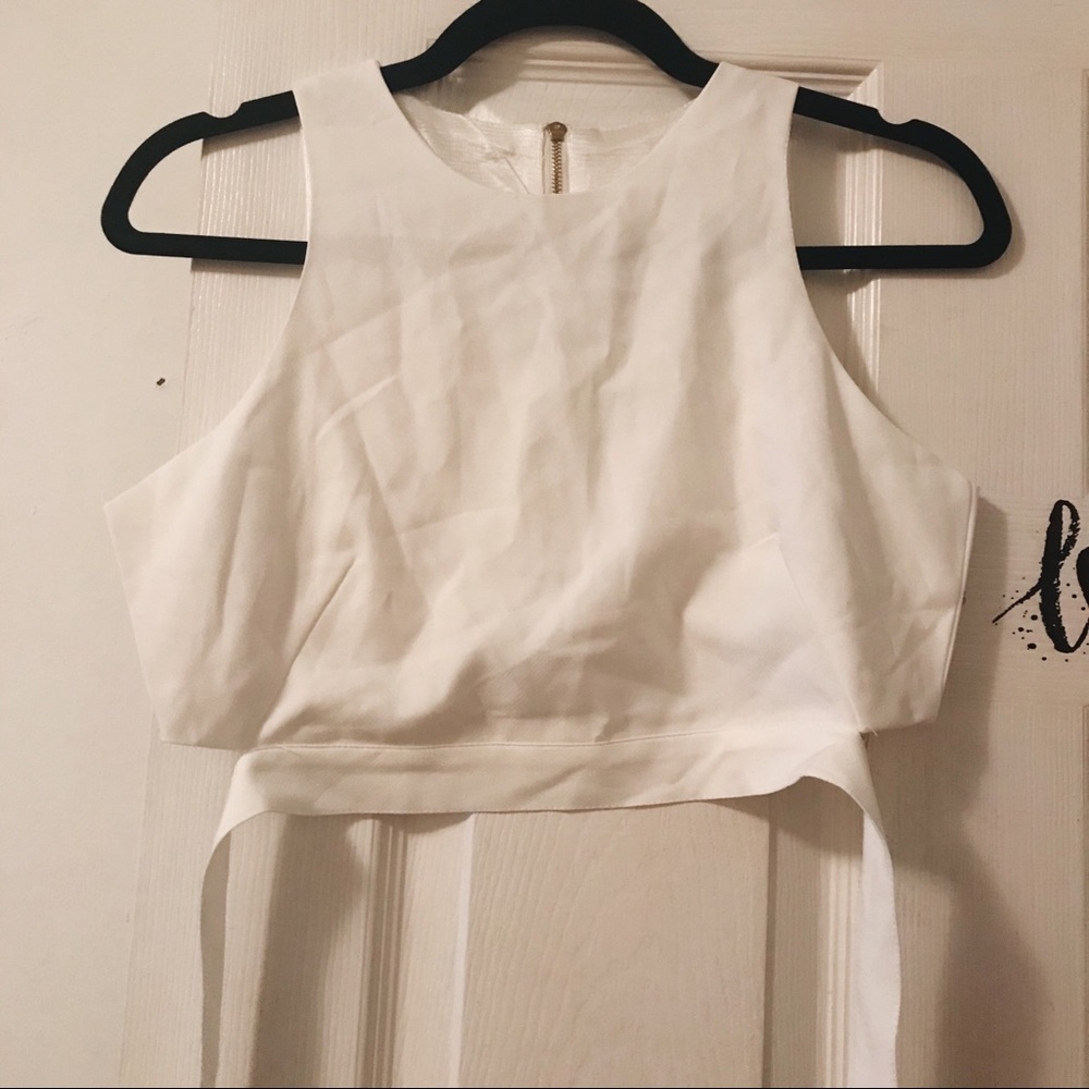 (3 for $15) White Wrap Up Blouse